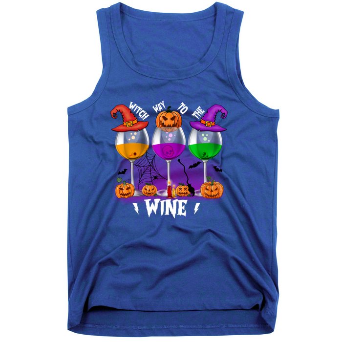 Witch Way To The Wine Halloween Funny Cute Gift Tank Top