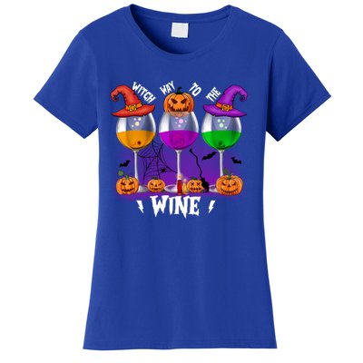 Witch Way To The Wine Halloween Funny Cute Gift Women's T-Shirt