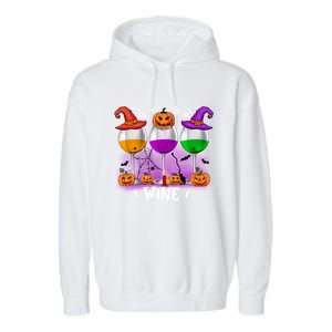 Witch Way To The Wine Halloween Funny Cute Gift Garment-Dyed Fleece Hoodie