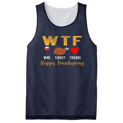 Wtf Wine Turkey Family Friendsgiving Friends Thanksgiving Mesh Reversible Basketball Jersey Tank