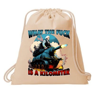 WTF What The Fuck Is A Kilometer George Washington Funny Drawstring Bag