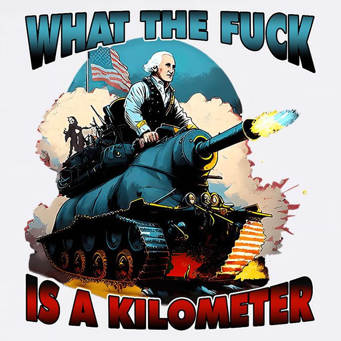 WTF What The Fuck Is A Kilometer George Washington Funny Cooling Performance Crew T-Shirt