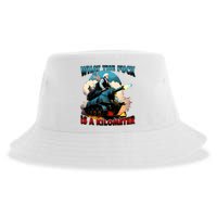 WTF What The Fuck Is A Kilometer George Washington Funny Sustainable Bucket Hat
