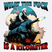 WTF What The Fuck Is A Kilometer George Washington Funny Sustainable Bucket Hat