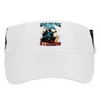 WTF What The Fuck Is A Kilometer George Washington Funny Adult Drive Performance Visor