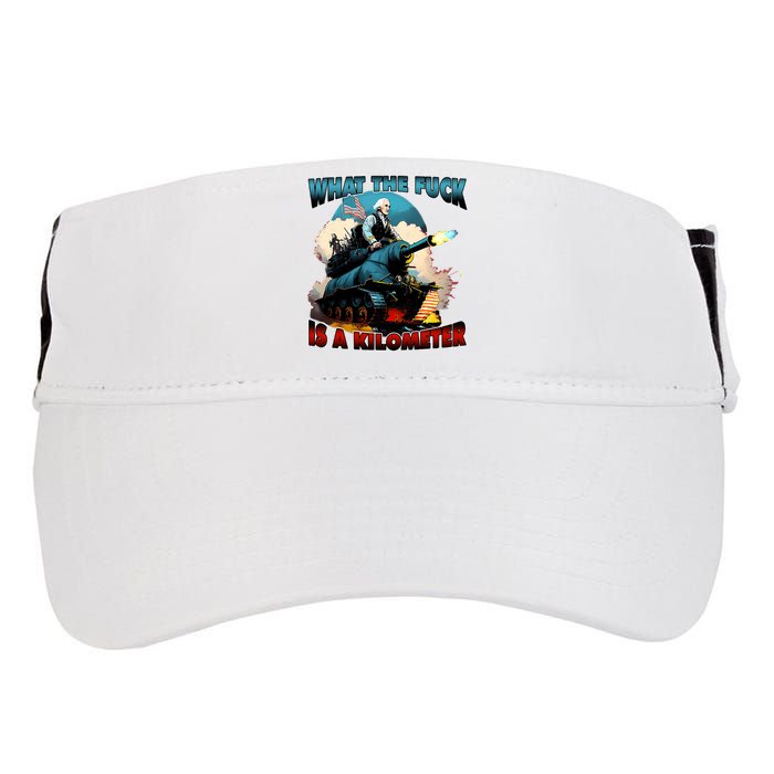 WTF What The Fuck Is A Kilometer George Washington Funny Adult Drive Performance Visor