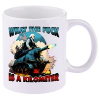 WTF What The Fuck Is A Kilometer George Washington Funny 11oz C Handle Ceramic Mug