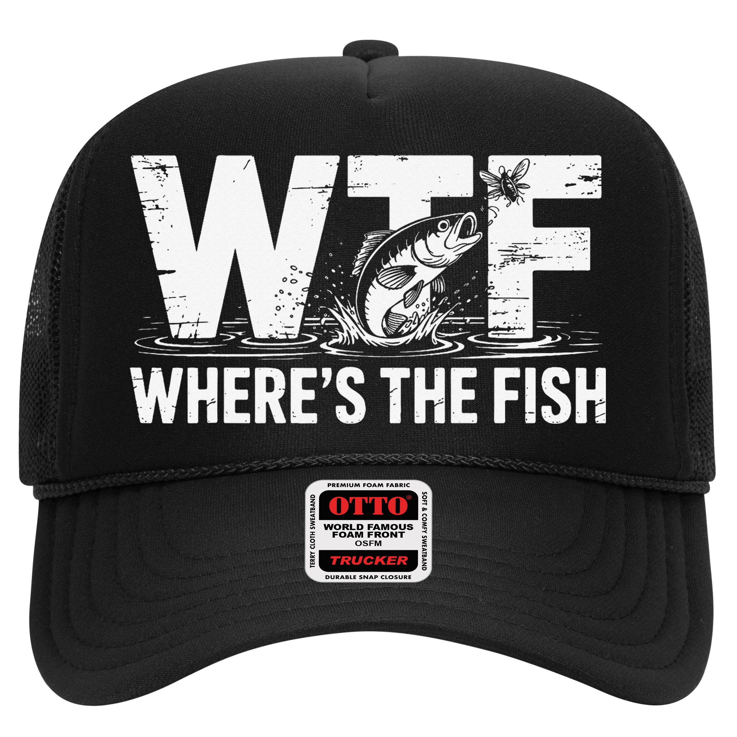 WTF Wheres The Fish Funny Fishing Humor Hat