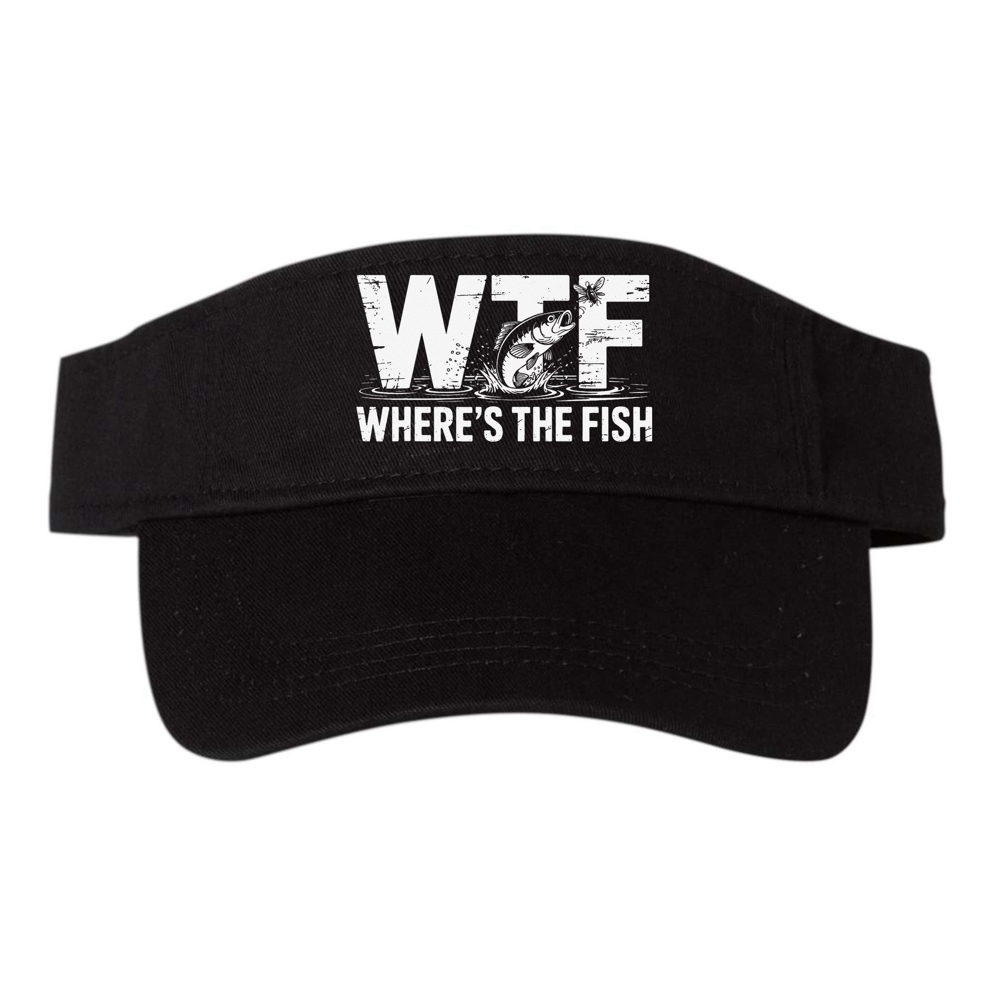 WTF Wheres The Fish Funny Fishing Humor Visor