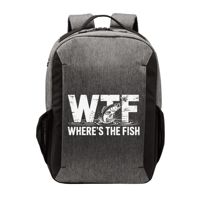 WTF Wheres The Fish Funny Fishing Humor Vector Backpack