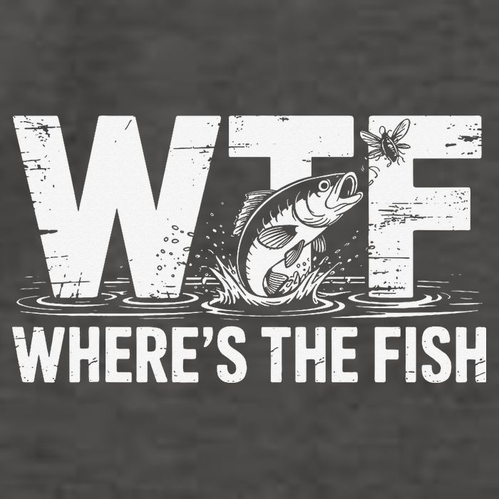 WTF Wheres The Fish Funny Fishing Humor Vector Backpack
