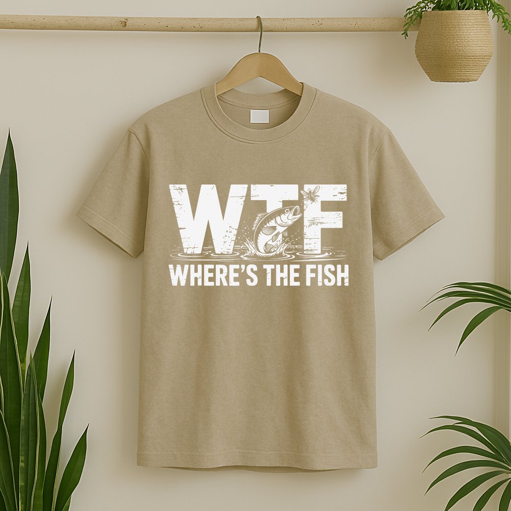 WTF Wheres The Fish Funny Fishing Humor T-Shirt