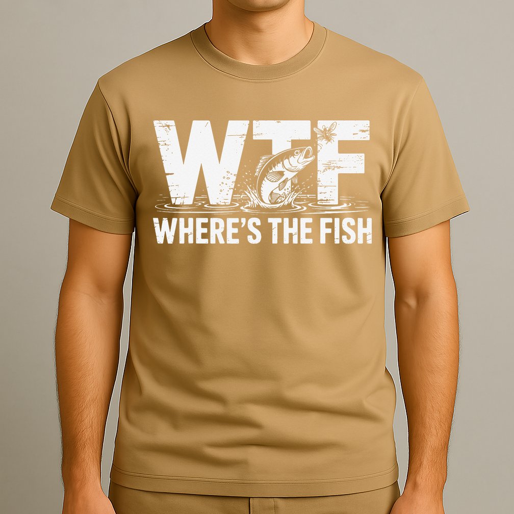 WTF Wheres The Fish Funny Fishing Humor T-Shirt