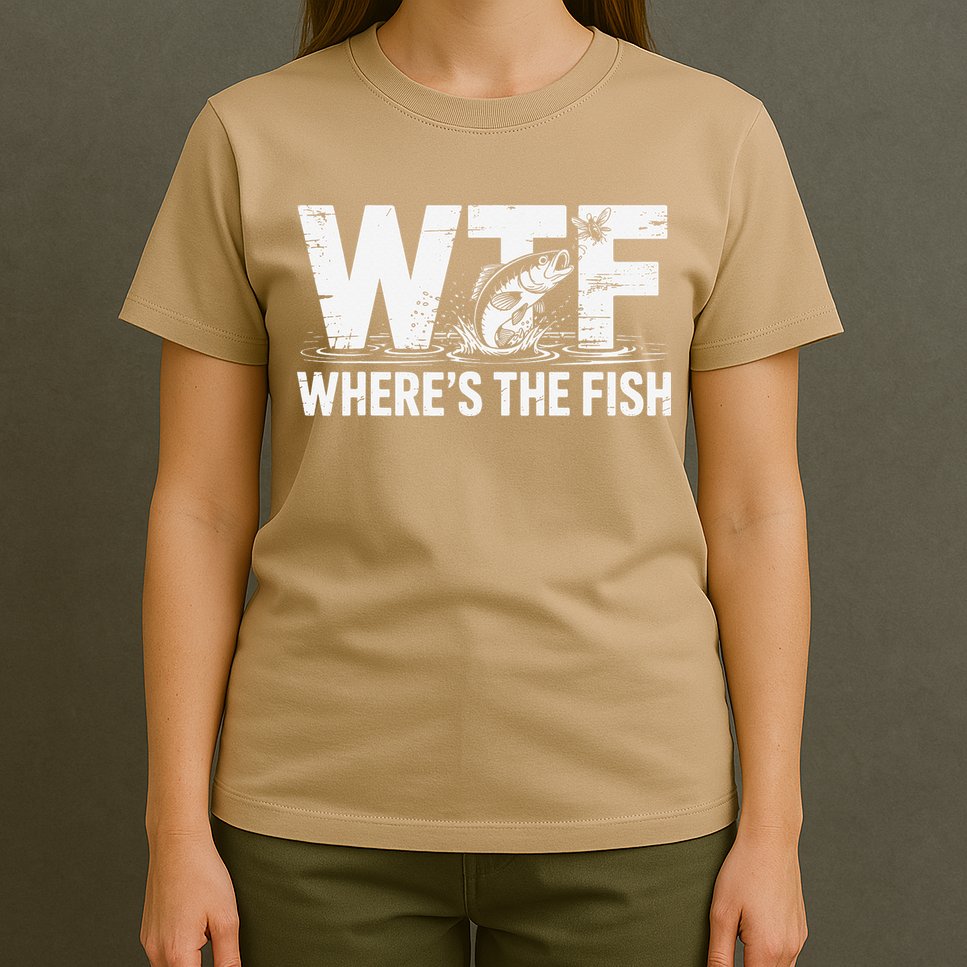 WTF Wheres The Fish Funny Fishing Humor T-Shirt