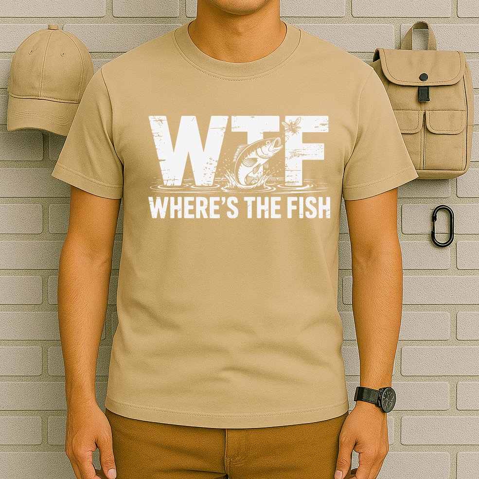 WTF Wheres The Fish Funny Fishing Humor T-Shirt