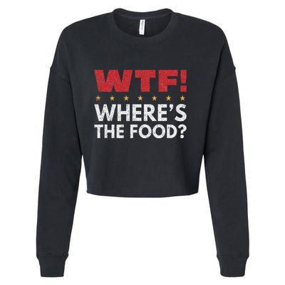 Wtf WhereS The Food Cropped Pullover Crew