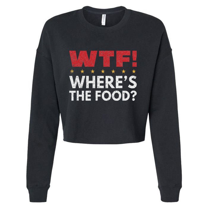 Wtf WhereS The Food Cropped Pullover Crew