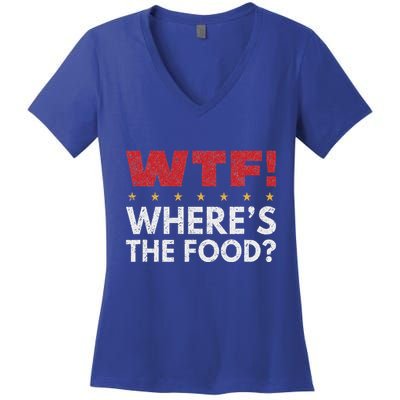Wtf WhereS The Food Women's V-Neck T-Shirt