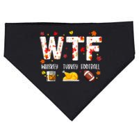 Wtf Whiskey Turkey Football Funny Thanksgiving Day USA-Made Doggie Bandana