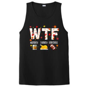 Wtf Whiskey Turkey Football Funny Thanksgiving Day PosiCharge Competitor Tank