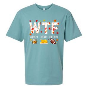 Wtf Whiskey Turkey Football Funny Thanksgiving Day Sueded Cloud Jersey T-Shirt