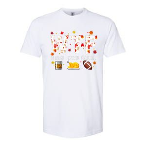 Wtf Whiskey Turkey Football Funny Thanksgiving Day Softstyle CVC T-Shirt