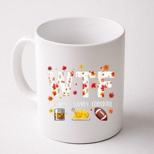 Wtf Whiskey Turkey Football Funny Thanksgiving Day Coffee Mug