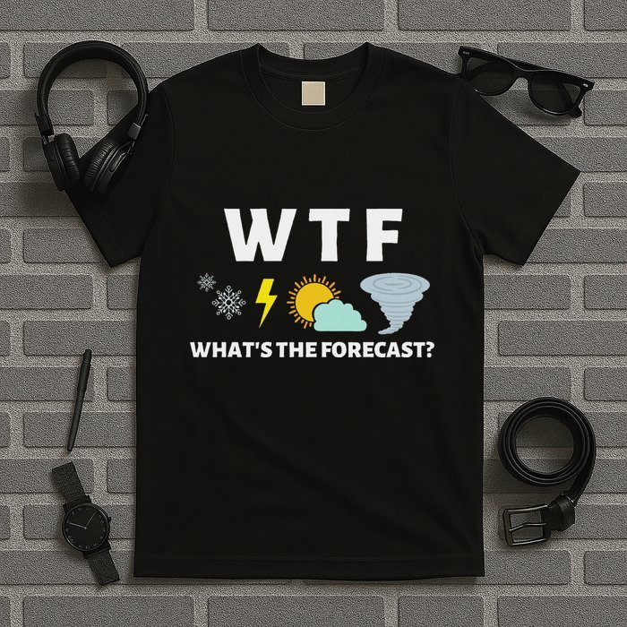 Wtf Whats The Forecast Funny Meterologist Weather T-Shirt