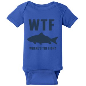 Wtf Wheres The Fish Funny Fishing Humor Meaningful Gift Baby Bodysuit