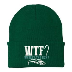 Wtf Wheres The Fish Fisher Gift Knit Cap Winter Beanie