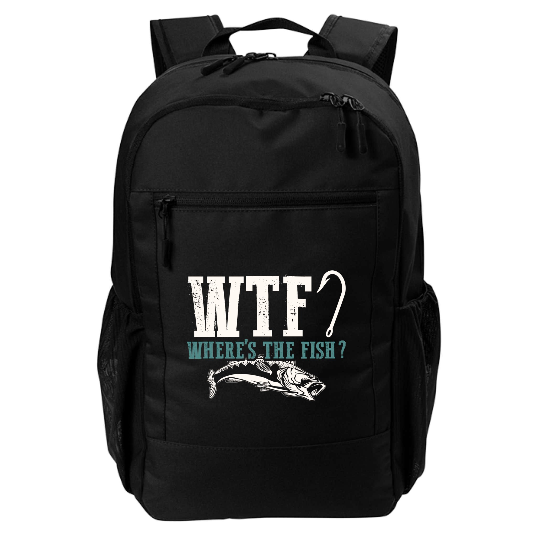Wtf Wheres The Fish Fisher Gift Backpack