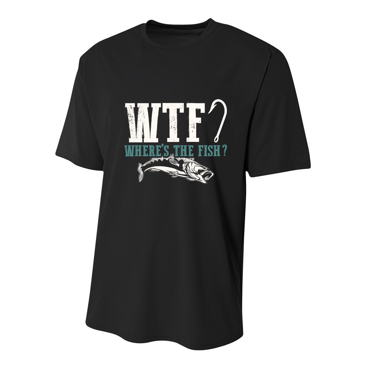 Wtf Wheres The Fish Fisher Gift Youth Performance Sprint T-Shirt