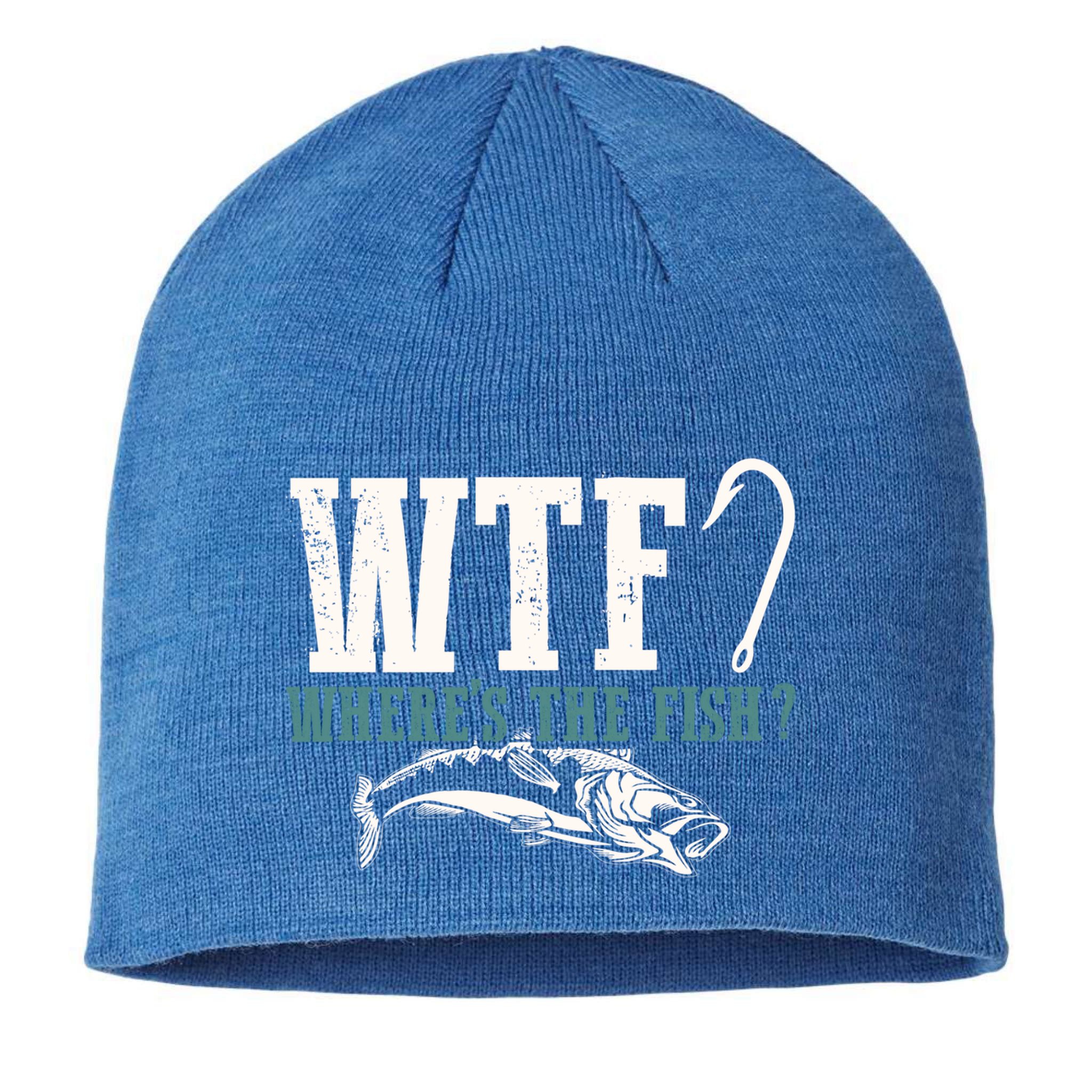 Wtf Wheres The Fish Fisher Gift Sustainable Beanie