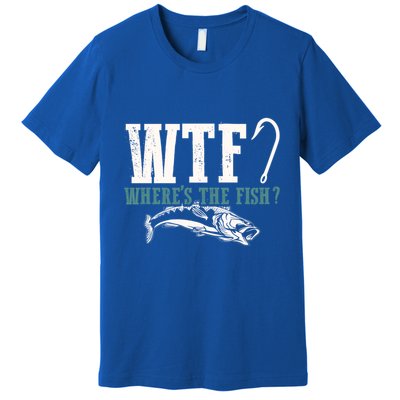 Wtf Wheres The Fish Fisher Gift Premium T-Shirt