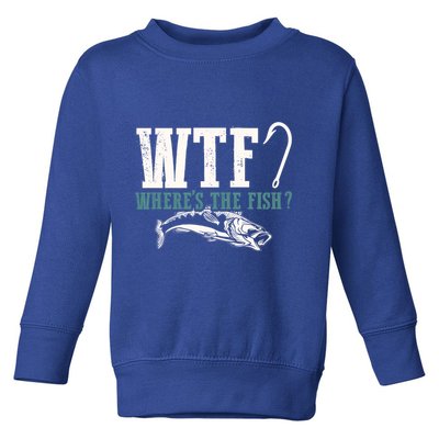 Wtf Wheres The Fish Fisher Gift Toddler Sweatshirt