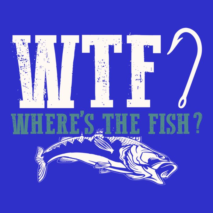 Wtf Wheres The Fish Fisher Gift Zip Tote Bag