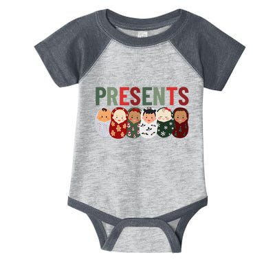 We Wrap The Cutest Presents Lactation Christmas Holiday Infant Baby Jersey Bodysuit