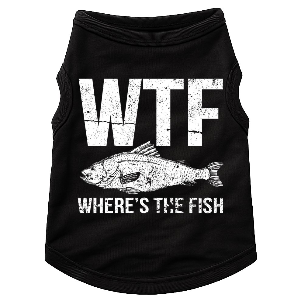 Wtf Wheres The Fish Funny Gift Doggie Tank