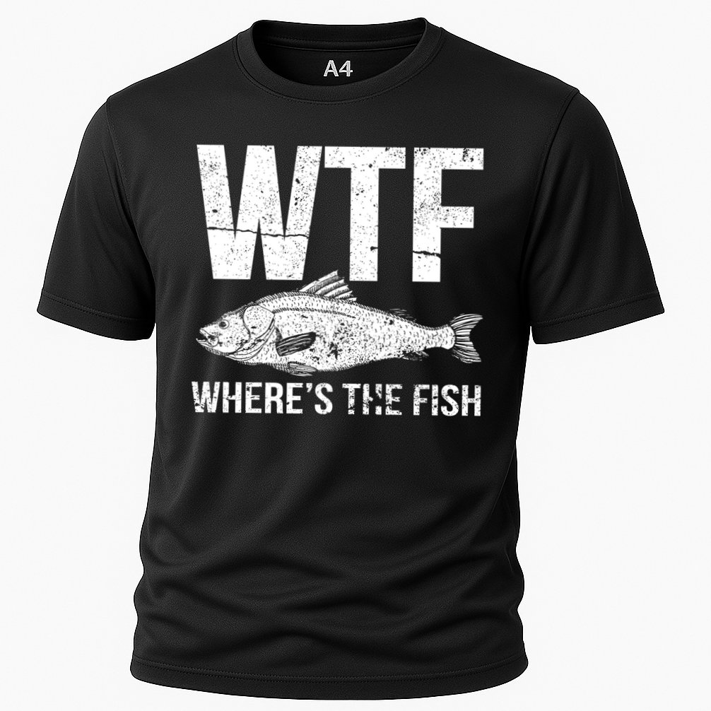 Wtf Wheres The Fish Funny Gift Cooling Performance Crew T-Shirt