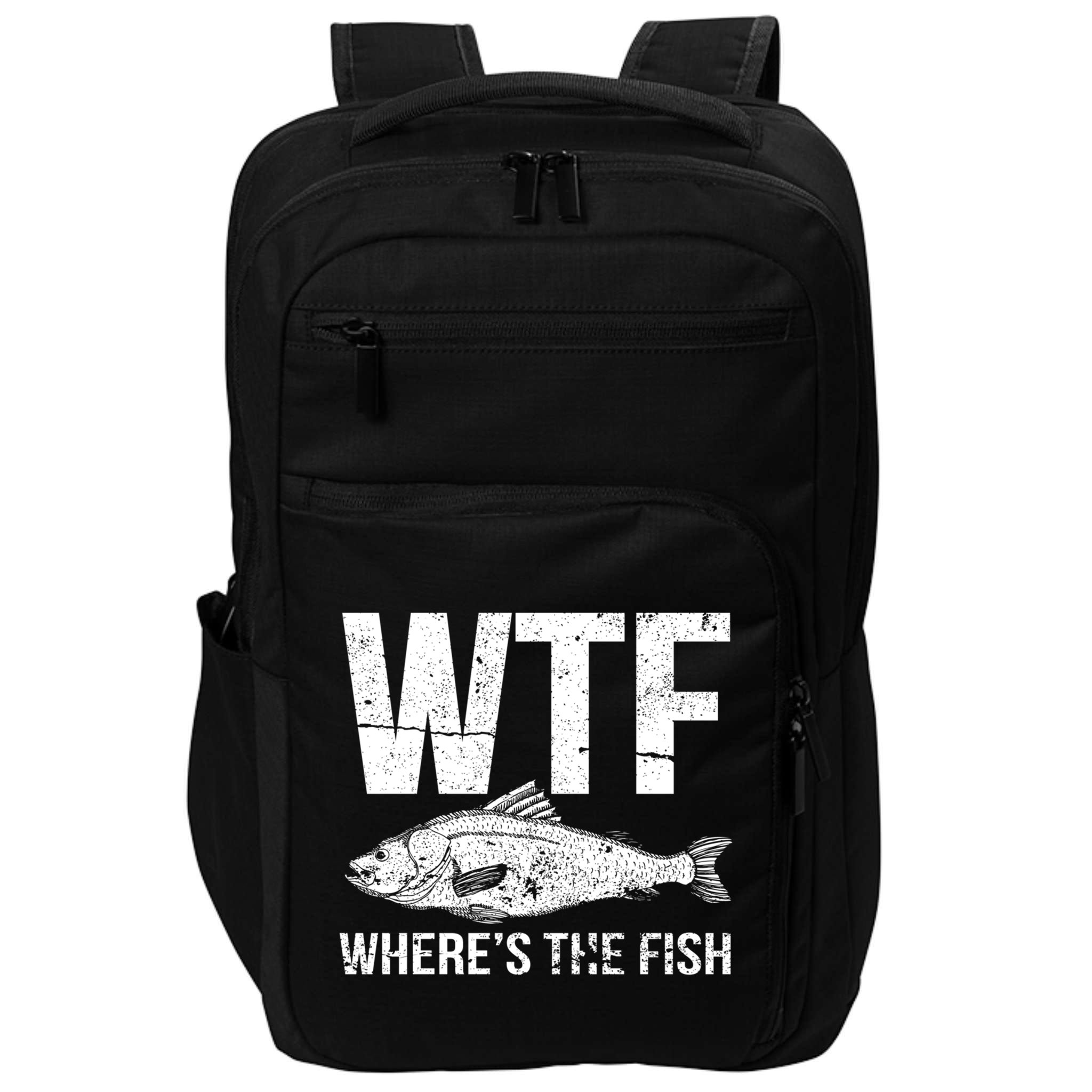 Wtf Wheres The Fish Funny Gift Impact Tech Backpack