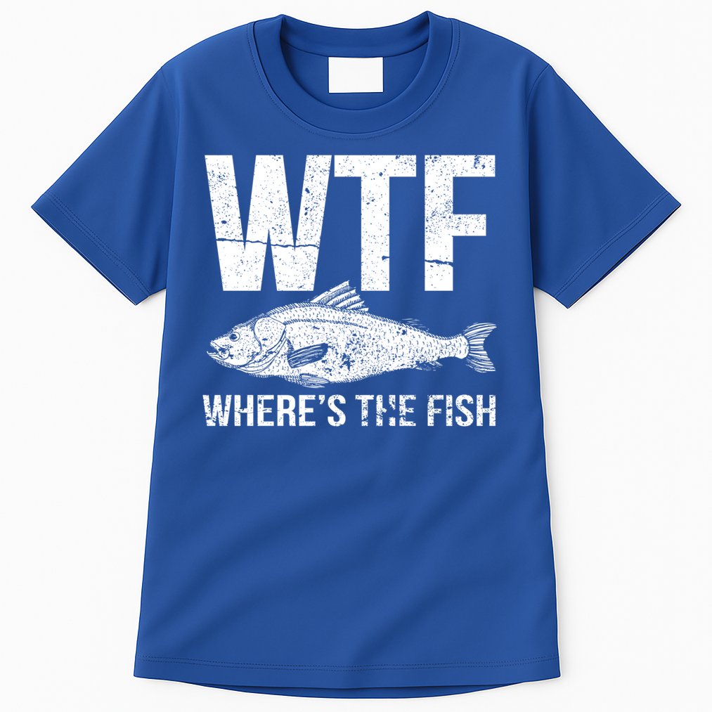 Wtf Wheres The Fish Funny Gift Tall T-Shirt