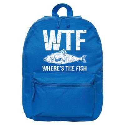 Wtf Wheres The Fish Funny Gift 16 in Basic Backpack