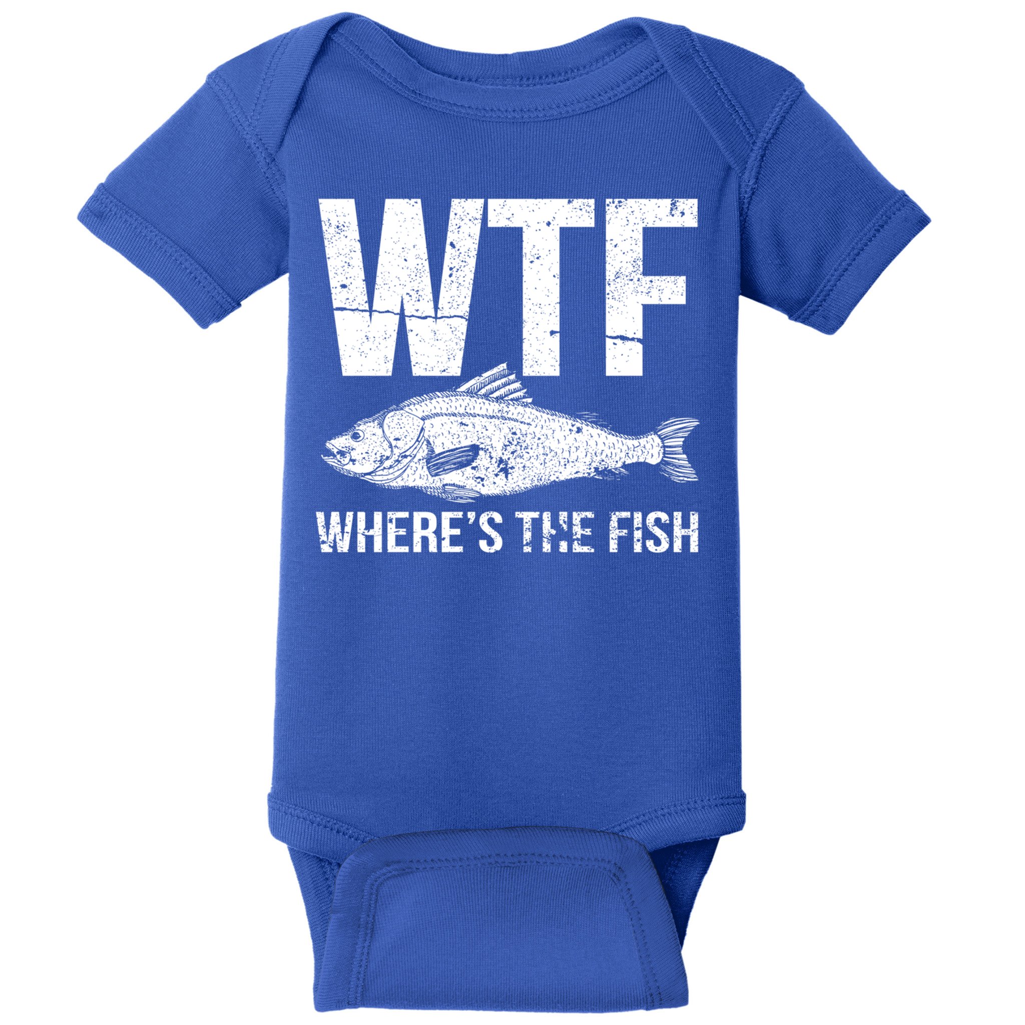 Wtf Wheres The Fish Funny Gift Baby Bodysuit