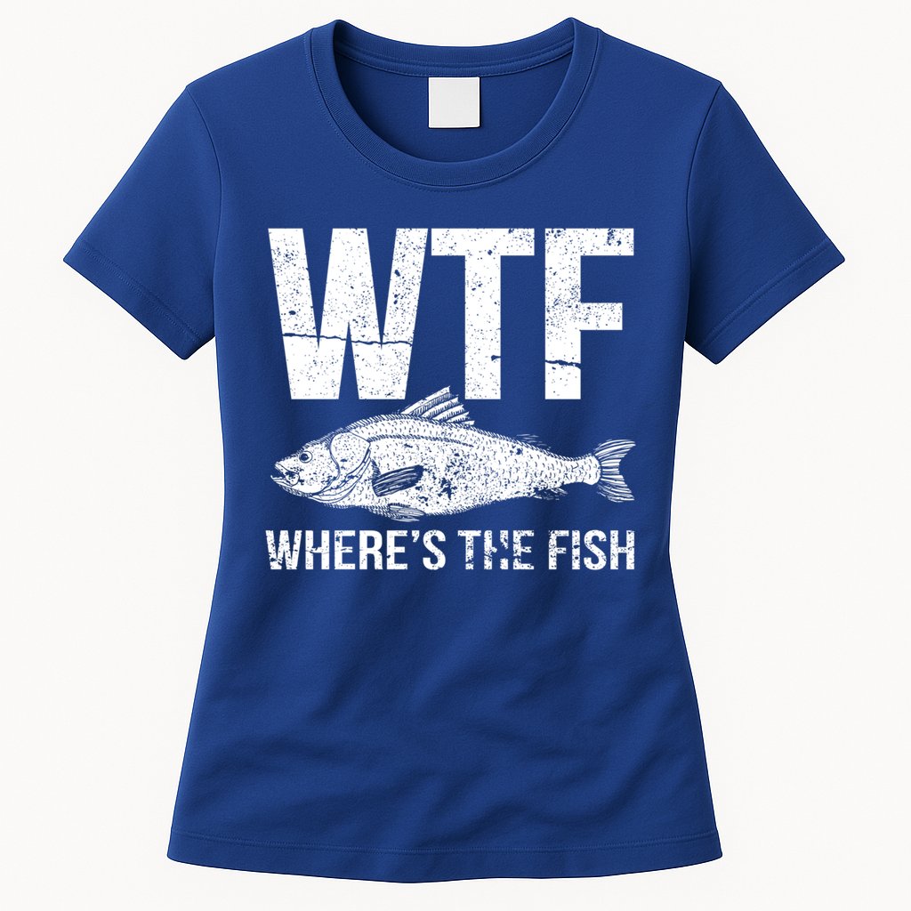 Wtf Wheres The Fish Funny Gift Womens T-Shirt
