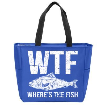 Wtf Wheres The Fish Funny Gift Zip Tote Bag