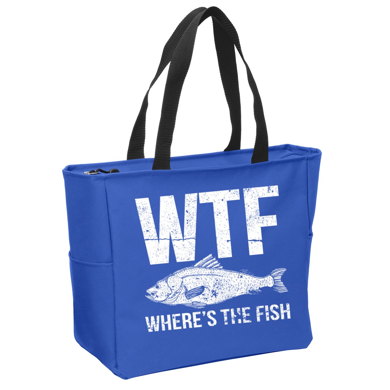 Wtf Wheres The Fish Funny Gift Zip Tote Bag