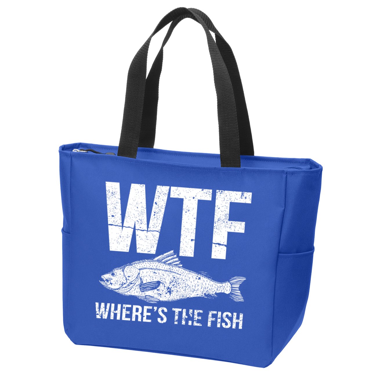 Wtf Wheres The Fish Funny Gift Zip Tote Bag