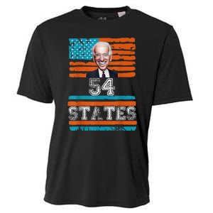 We Went To 54 States, Funny President Biden Gaff Cooling Performance Crew T-Shirt