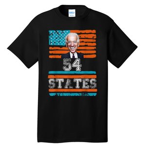 We Went To 54 States, Funny President Biden Gaff Tall T-Shirt