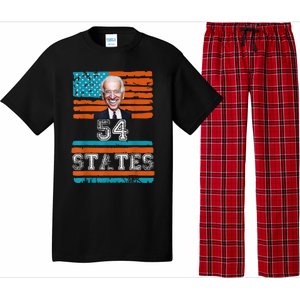 We Went To 54 States, Funny President Biden Gaff Pajama Set